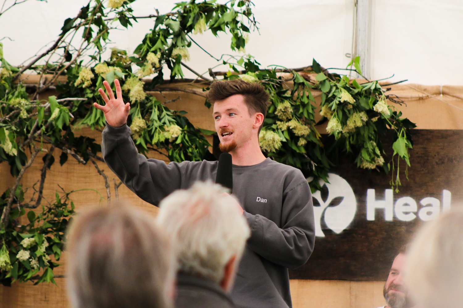 Heal rewilding staff giving a talk